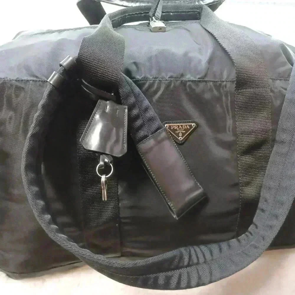 Prada  Black Tessuto Travel Bag